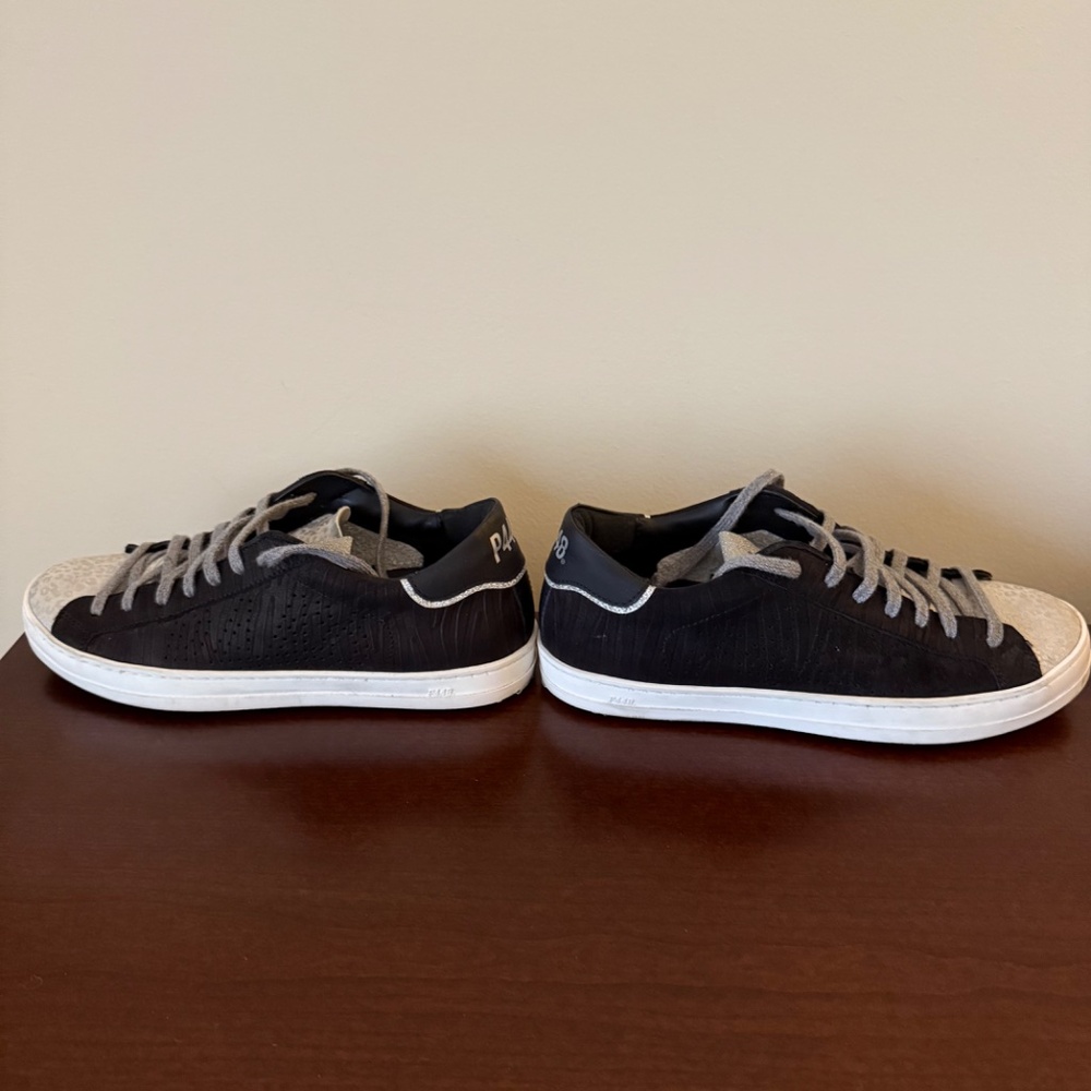 P448 Animal print black and silver sneakers size 7 - Picture 7 of 9